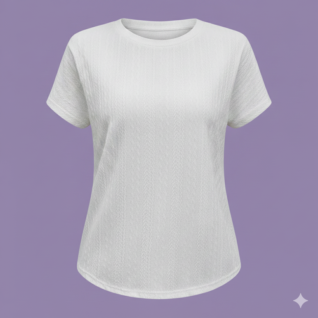 Camisa color sólido manga corta